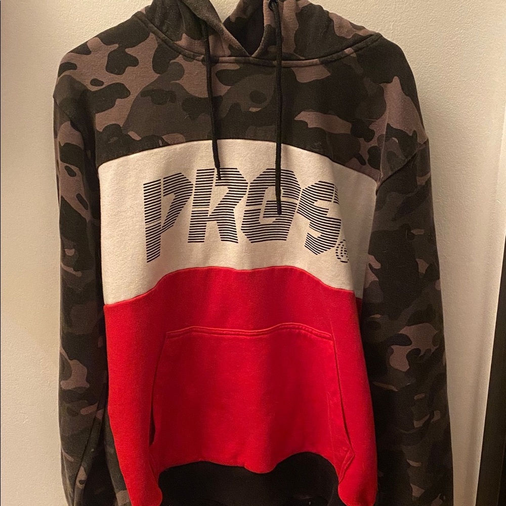 camo red hoodie